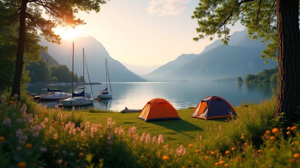 Séjournez dans un camping au bord du lac du Bourget