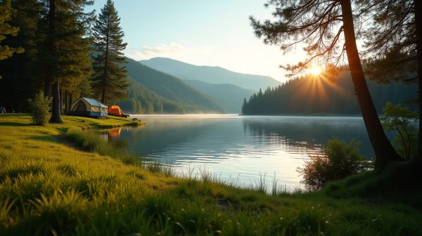 Séjournez dans un camping au bord du lac du Bourget